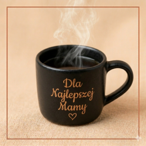 Czarny kubek na dzień mamy